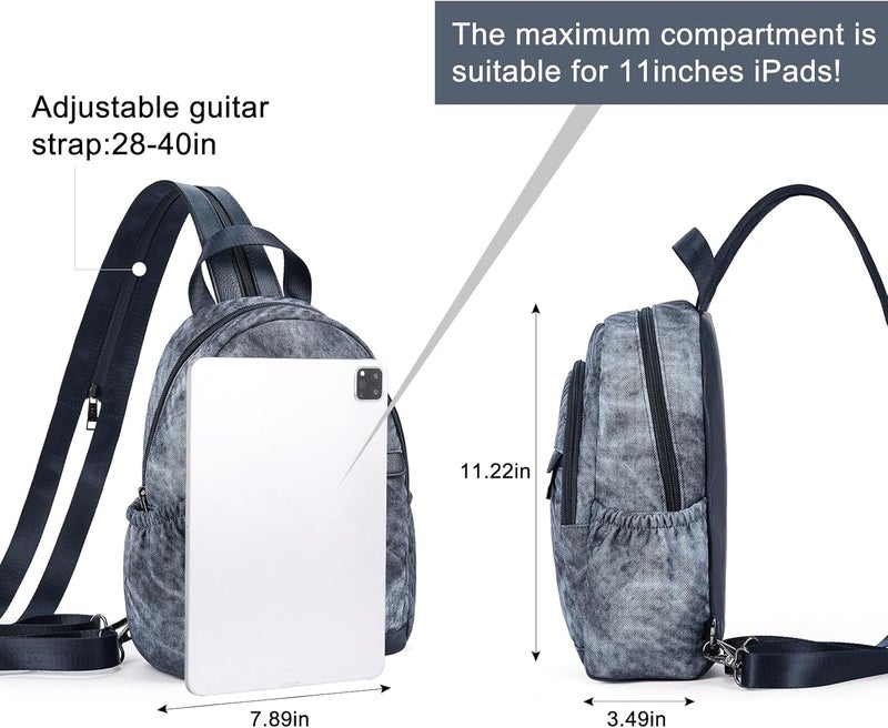 CLUCI Sling Bag for Women Leather Women's Backpack Small Convertible Backpack Purse Crossbody Bag for Travel - Image 5